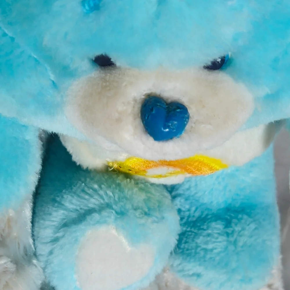 Care Bears - Vintage Aqua Blue Wish Bear Plush - 1983 - Picture 10 of 10